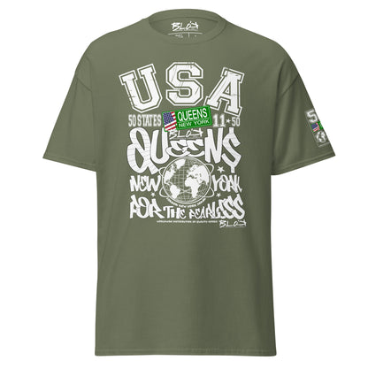 Queens - 50 States - Front & Arm Print - Men's Loose Fit