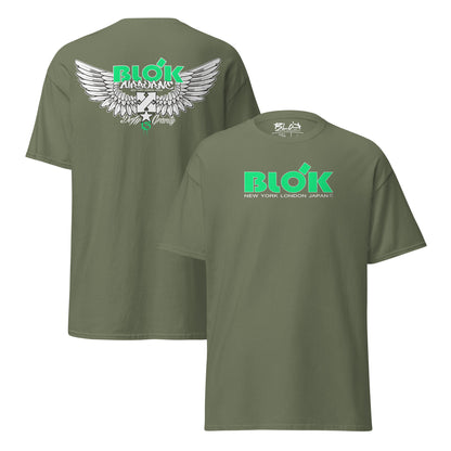 Airborne Wings - Front & Back Print in Green - Men's Loose Fit