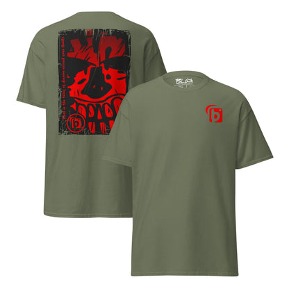 Tiki Skull - Front & Back Print - in Red - Men's Loose Fit