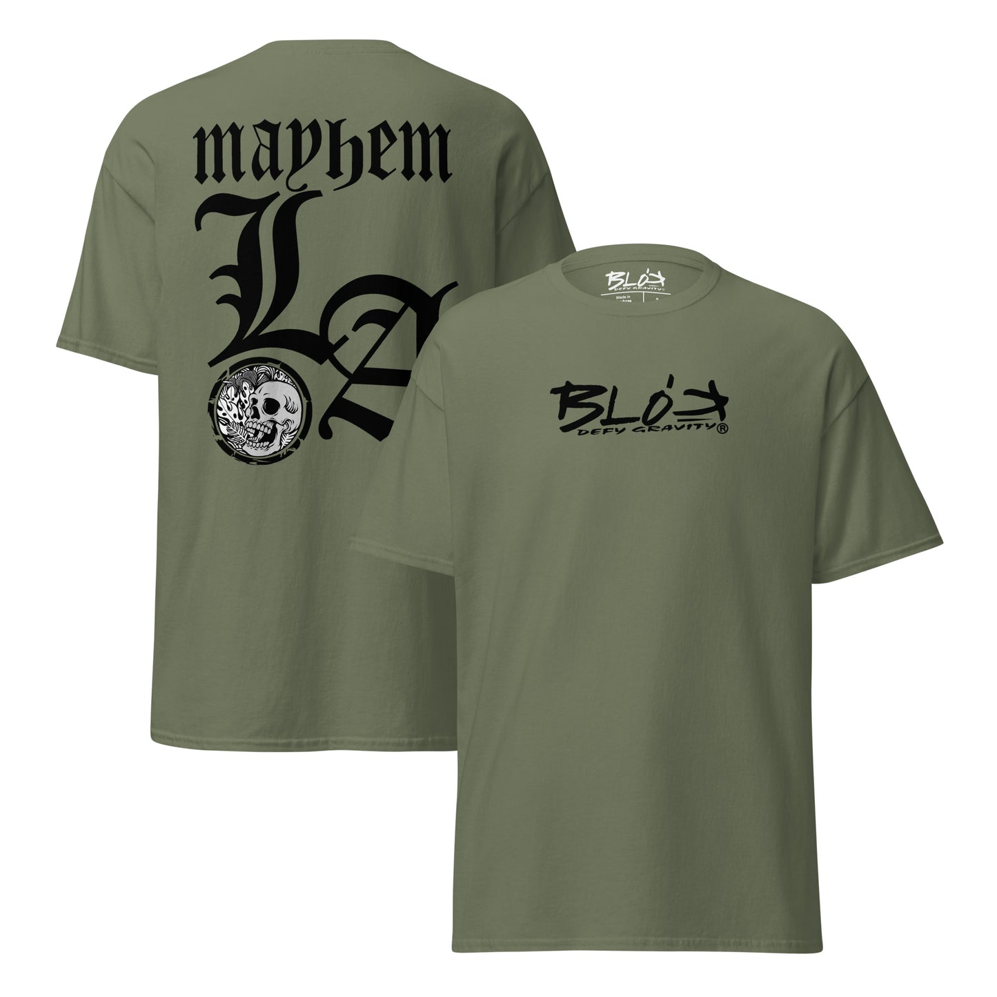 Mayhem - Front & Back Print - in Black - Men's Loose Fit