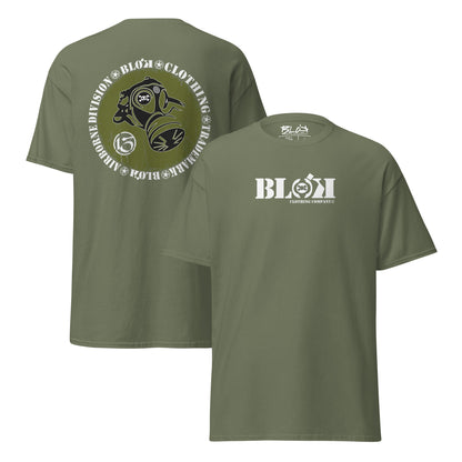 Gas Mask - Front & Back Print - in White & Green - Men's Loose Fit