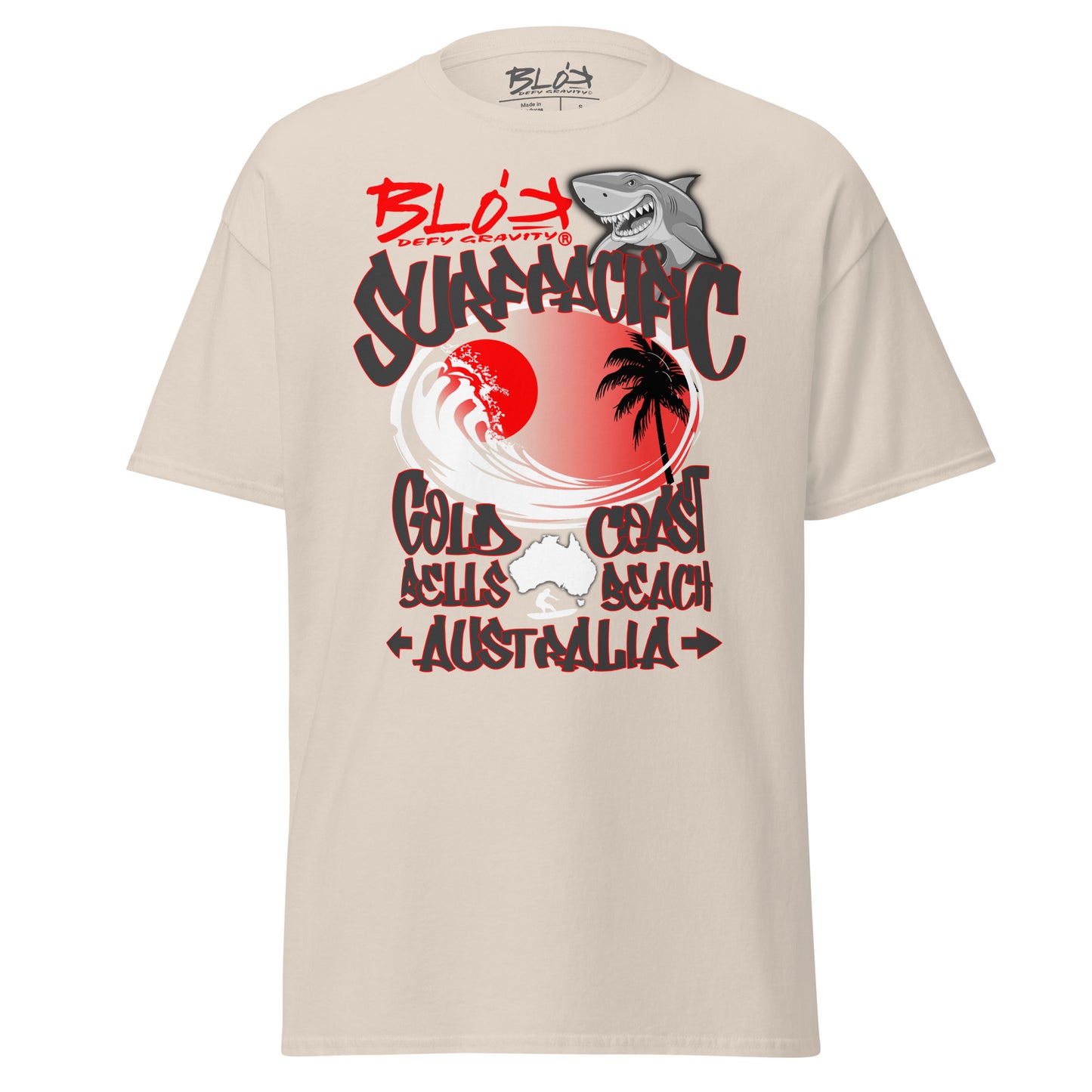 Gold Coast - Front Print - with Red Logo - Men's Loose Fit