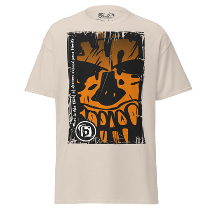 Tiki Skull - Front Print - in Orange - Men's Loose Fit