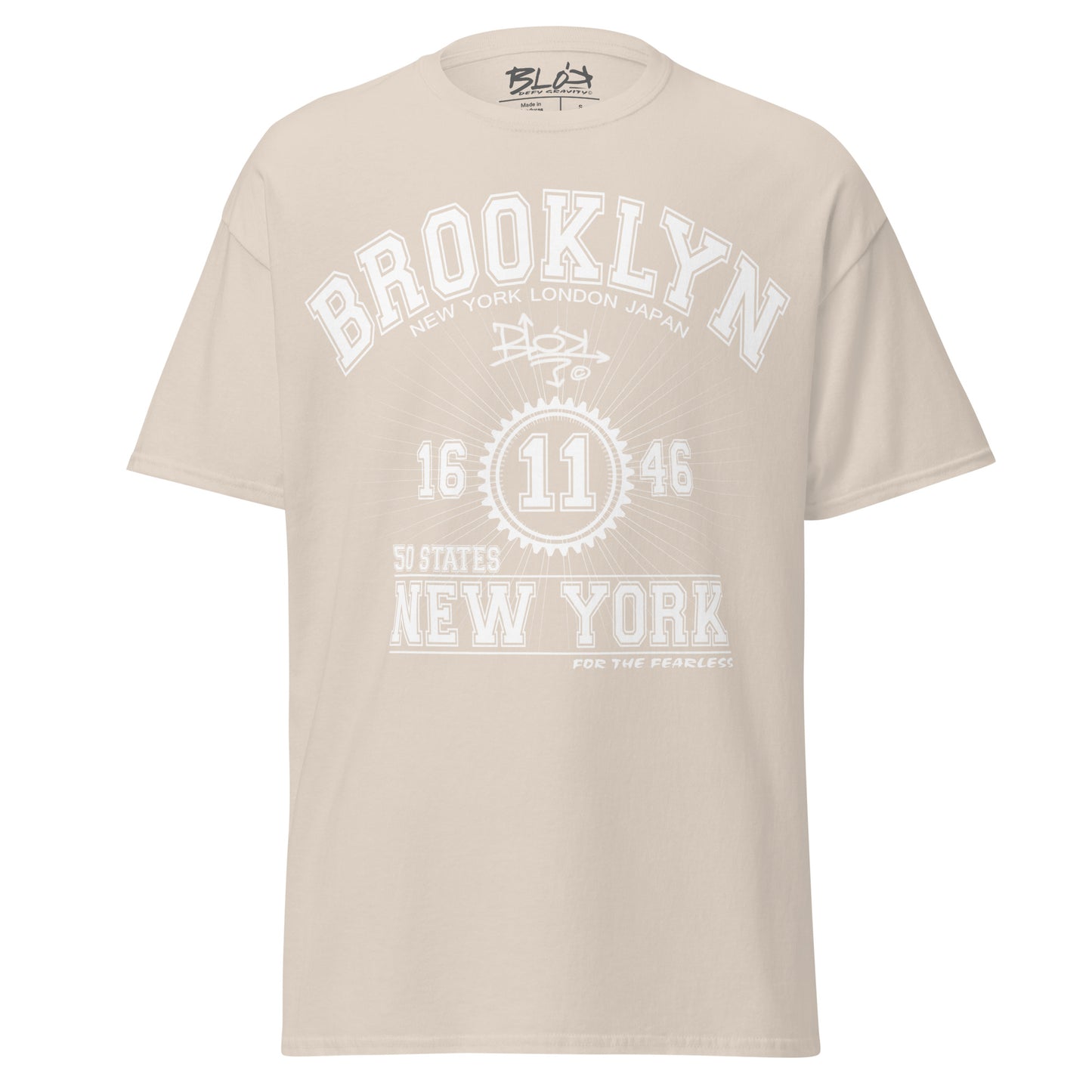 Brooklyn New York - Front Print in White - Men's Loose Fit