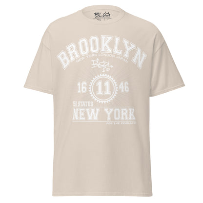 Brooklyn New York - Front Print in White - Men's Loose Fit