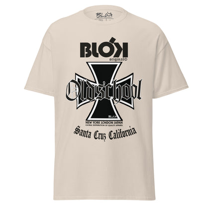 Old School Iron Cross - Front Print in Black - Men's Loose Fit