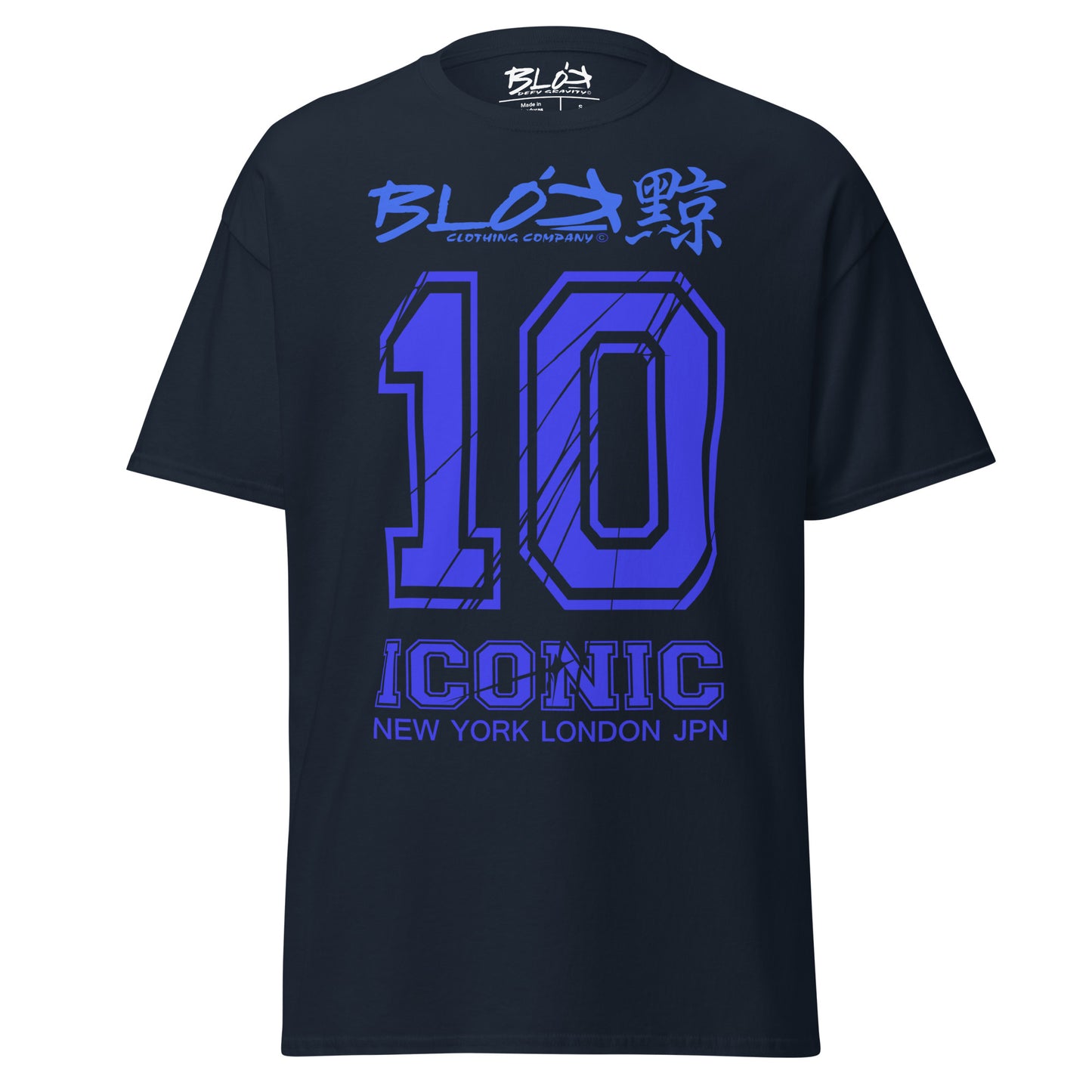 Iconic 10 - Front - Blue Print - Men's Loose Fit
