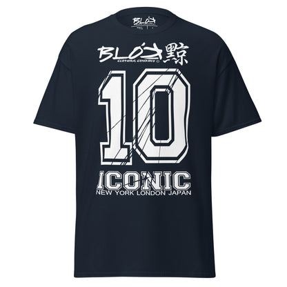 Iconic 10 - Front print - White print - Men's Loose Fit