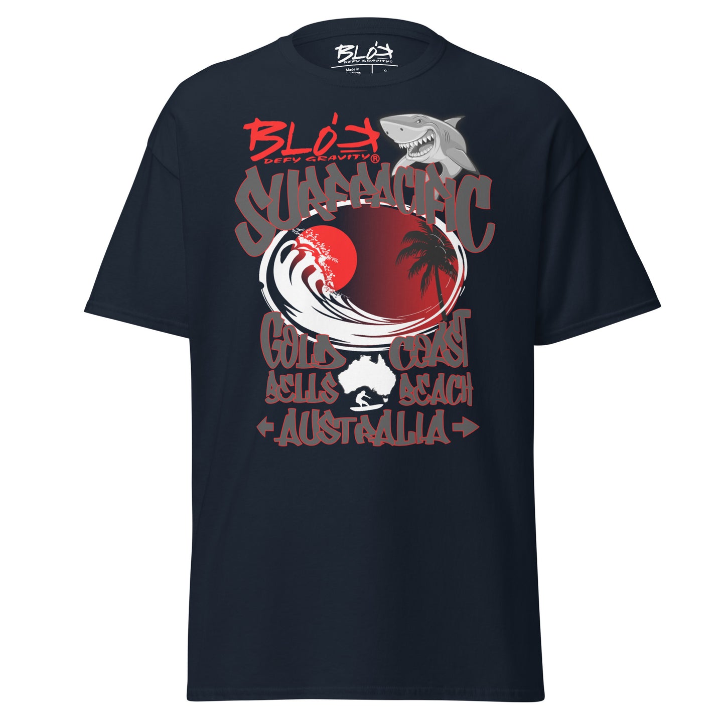 Gold Coast - Front Print - with Red Logo - Men's Loose Fit