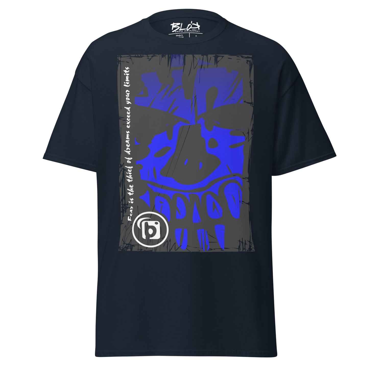 Tiki Skull - Front Print - in Blue - Men's Loose Fit