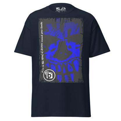 Tiki Skull - Front Print - in Blue - Men's Loose Fit