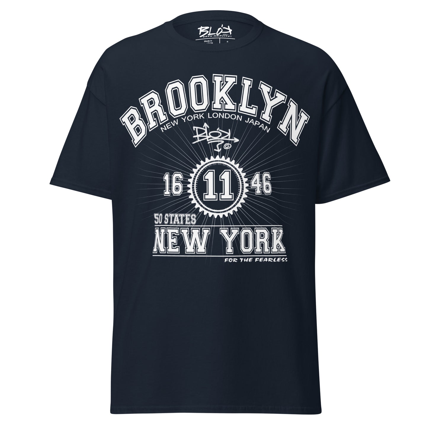 Brooklyn New York - Front Print in White - Men's Loose Fit