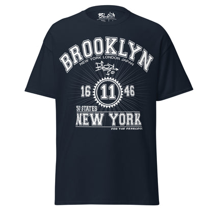 Brooklyn New York - Front Print in White - Men's Loose Fit