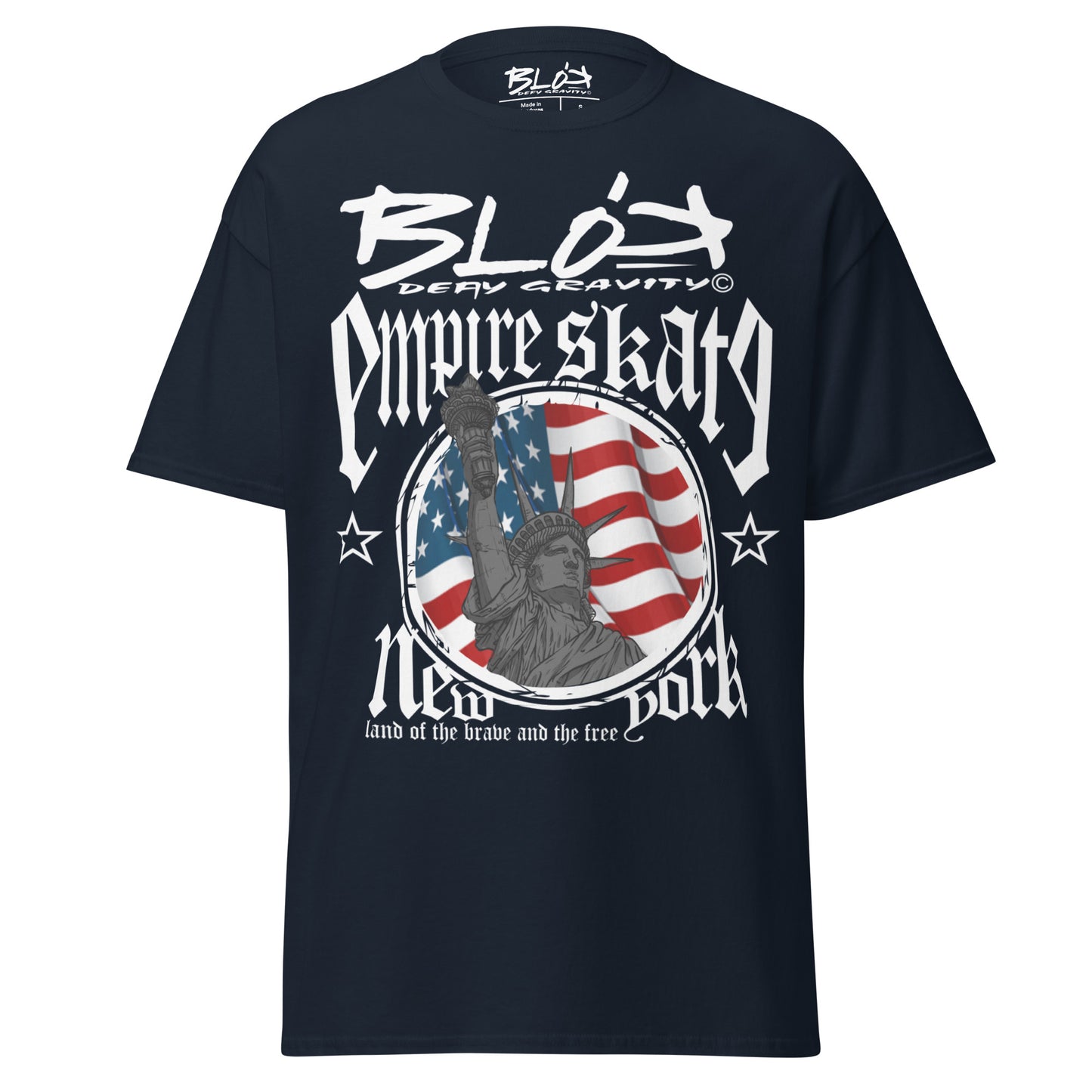 Empire Skate - New York - White Print - Men's Loose Fit