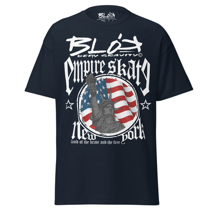 Empire Skate - New York - White Print - Men's Loose Fit