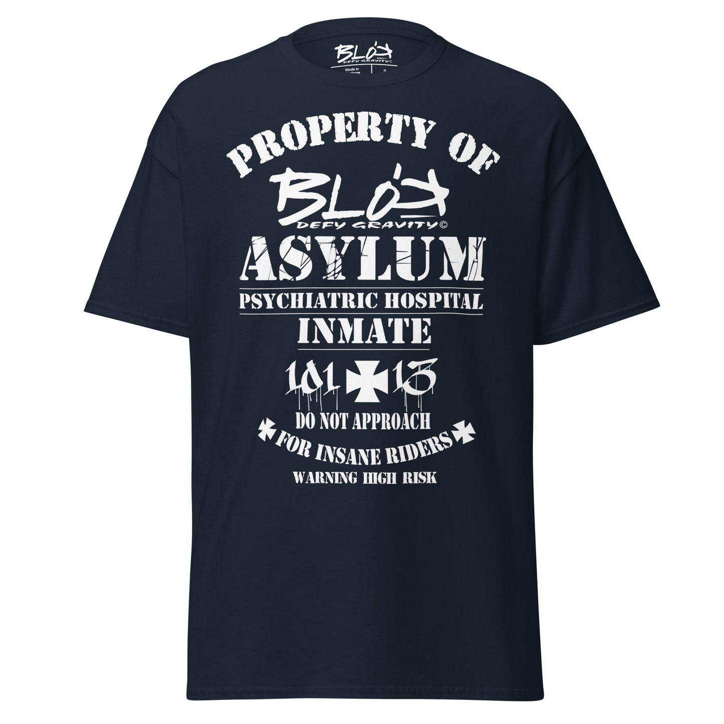 Asylum Inmate - Front Print - in White - Men's Loose Fit