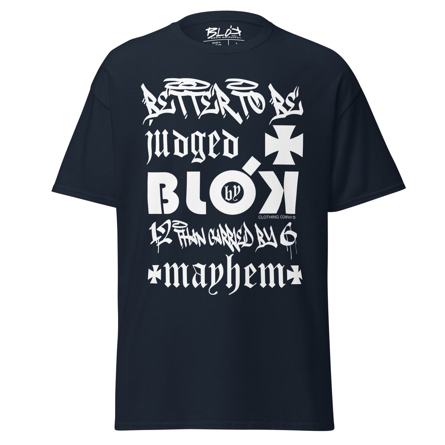 Better To Be Judged By 12 Than Carried By 6 - Front Print in White - Men's Loose Fit