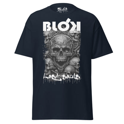 Lost Souls - Front & Back Print - in White & Grey - Men's Loose Fit