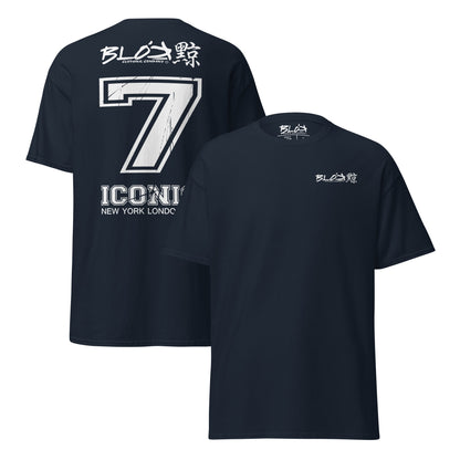 Iconic 7 - Front & Back Print - in White - Men's Loose Fit