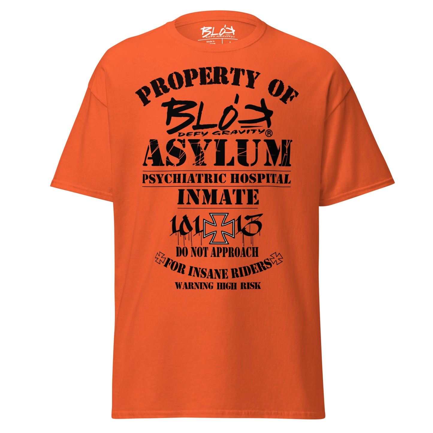 Asylum Inmate - Front Print - in Black - Men's Loose Fit
