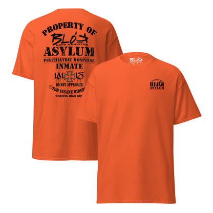 Asylum Inmate - Back & Front Print - in Black - Men's Loose Fit