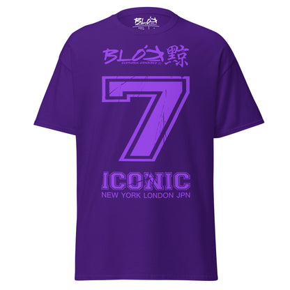 Iconic 7 - Front Print - in Purple - Men's Loose Fit