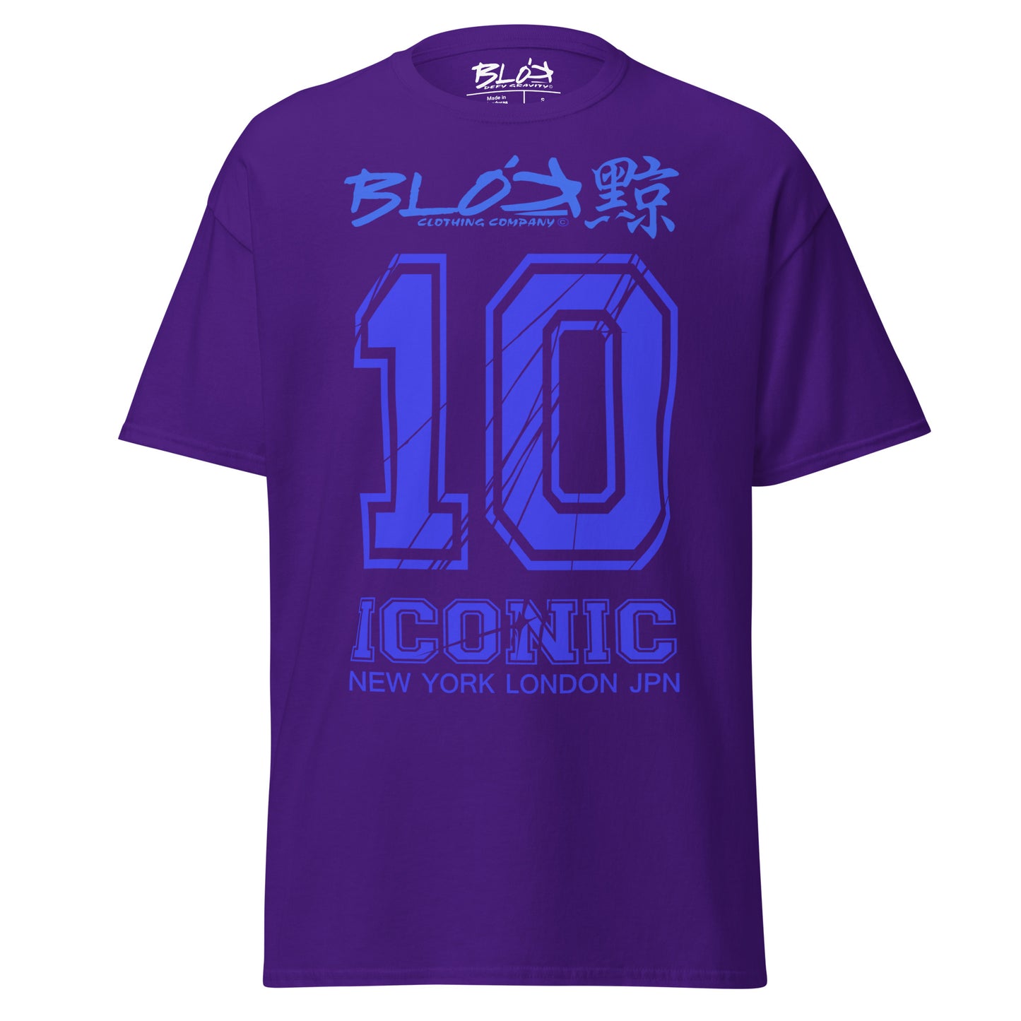 Iconic 10 - Front - Blue Print - Men's Loose Fit