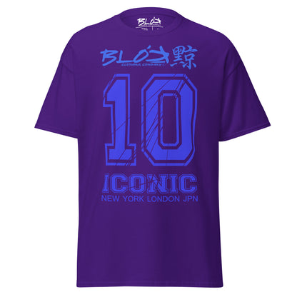 Iconic 10 - Front - Blue Print - Men's Loose Fit
