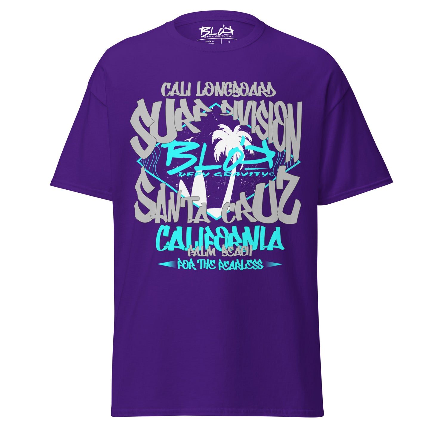 Santa Cruz - Front Print - in Grey & Turquoise - Men's Loose Fit