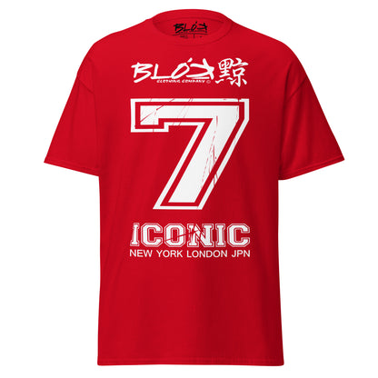 Iconic 7 - Front Print - in White - Men's Loose Fit