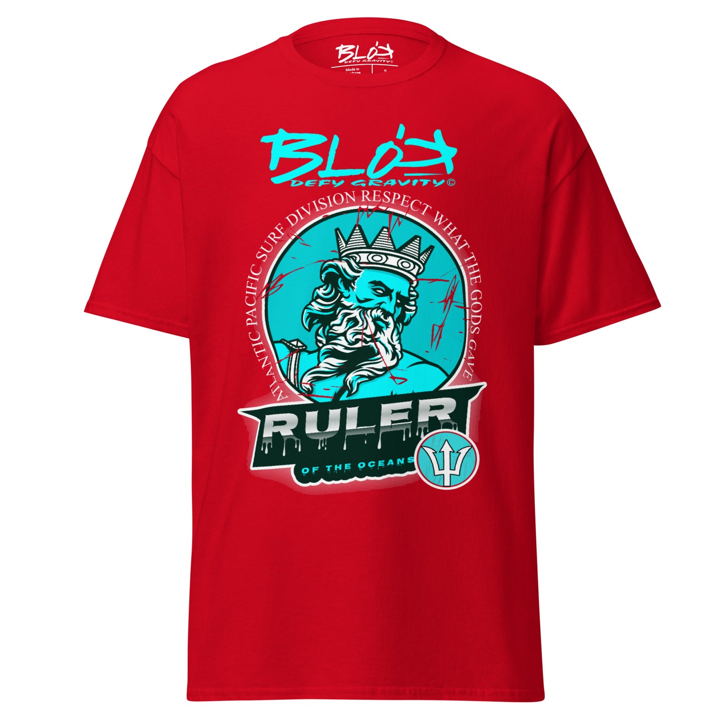 Ruler of the Oceans - Front Print - in Turquoise - Men's Loose Fit