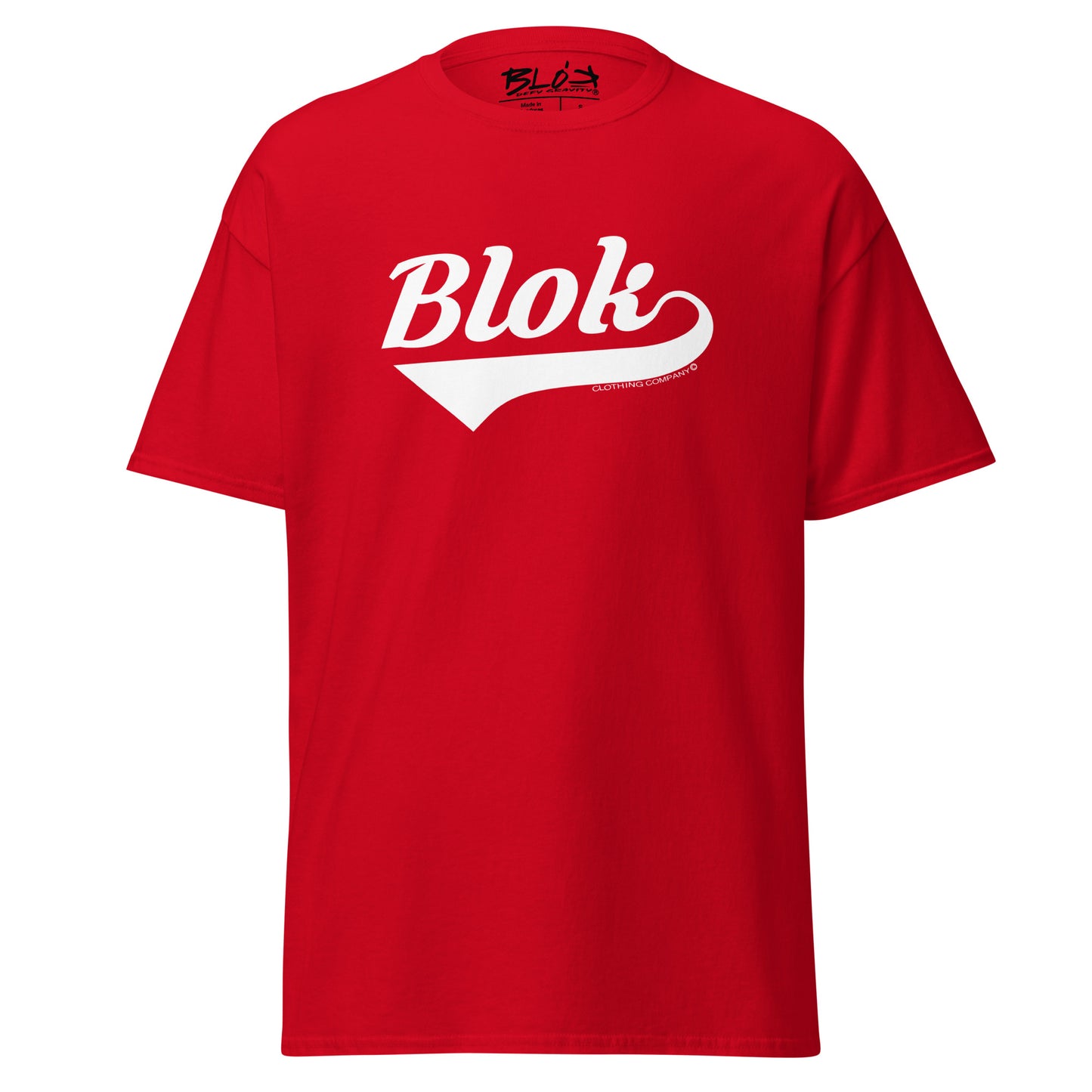 Blok Classic - Front Print - in White - Men's Loose Fit