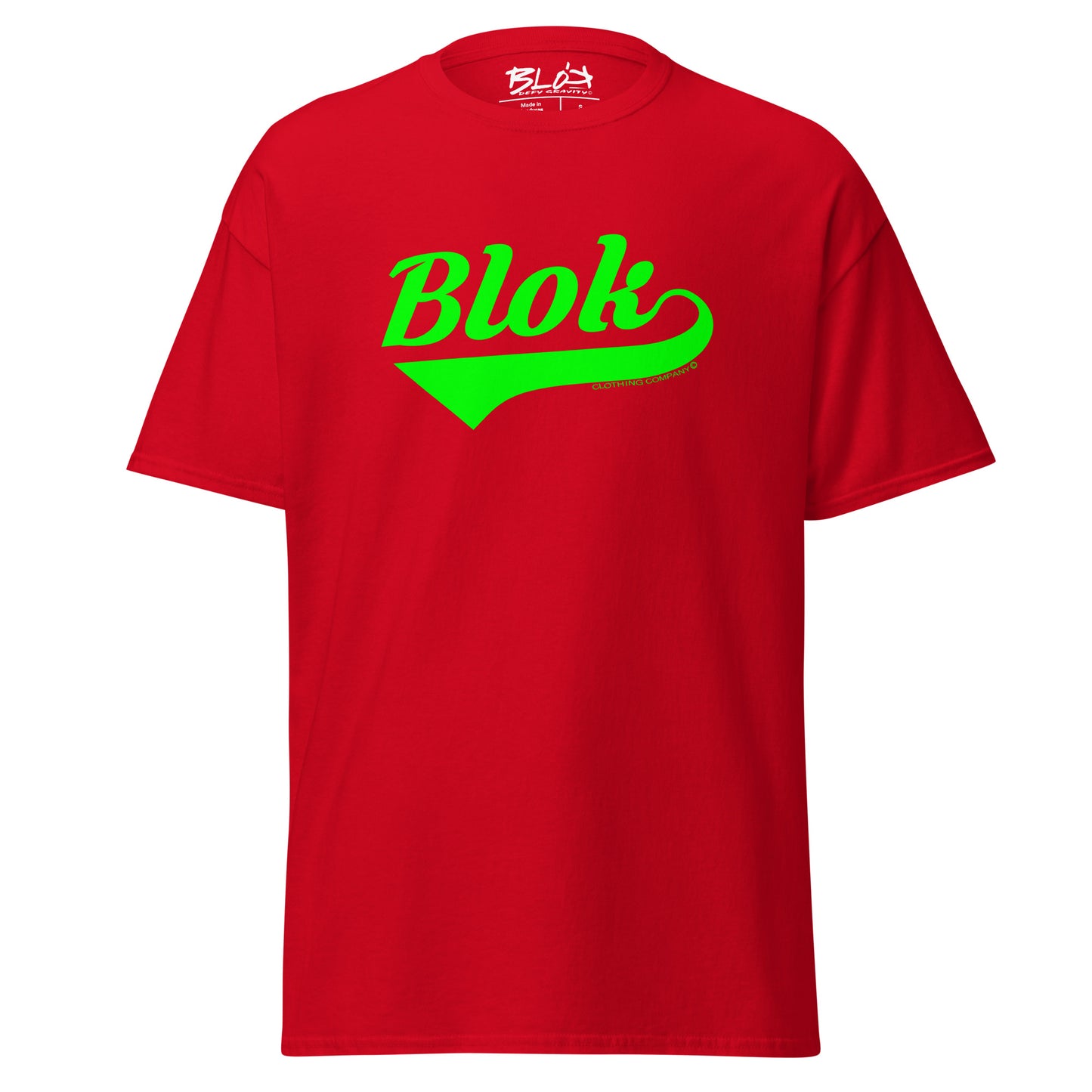 Blok Classic - Front Print - in Green - Men's Loose Fit