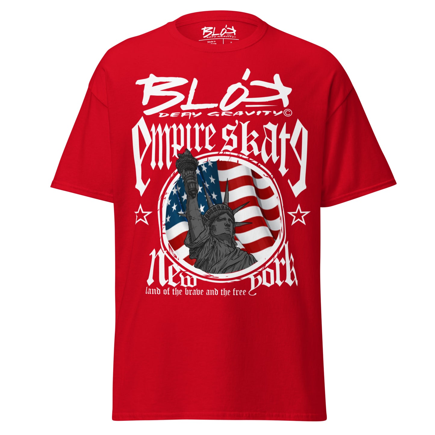 Empire Skate - New York - White Print - Men's Loose Fit