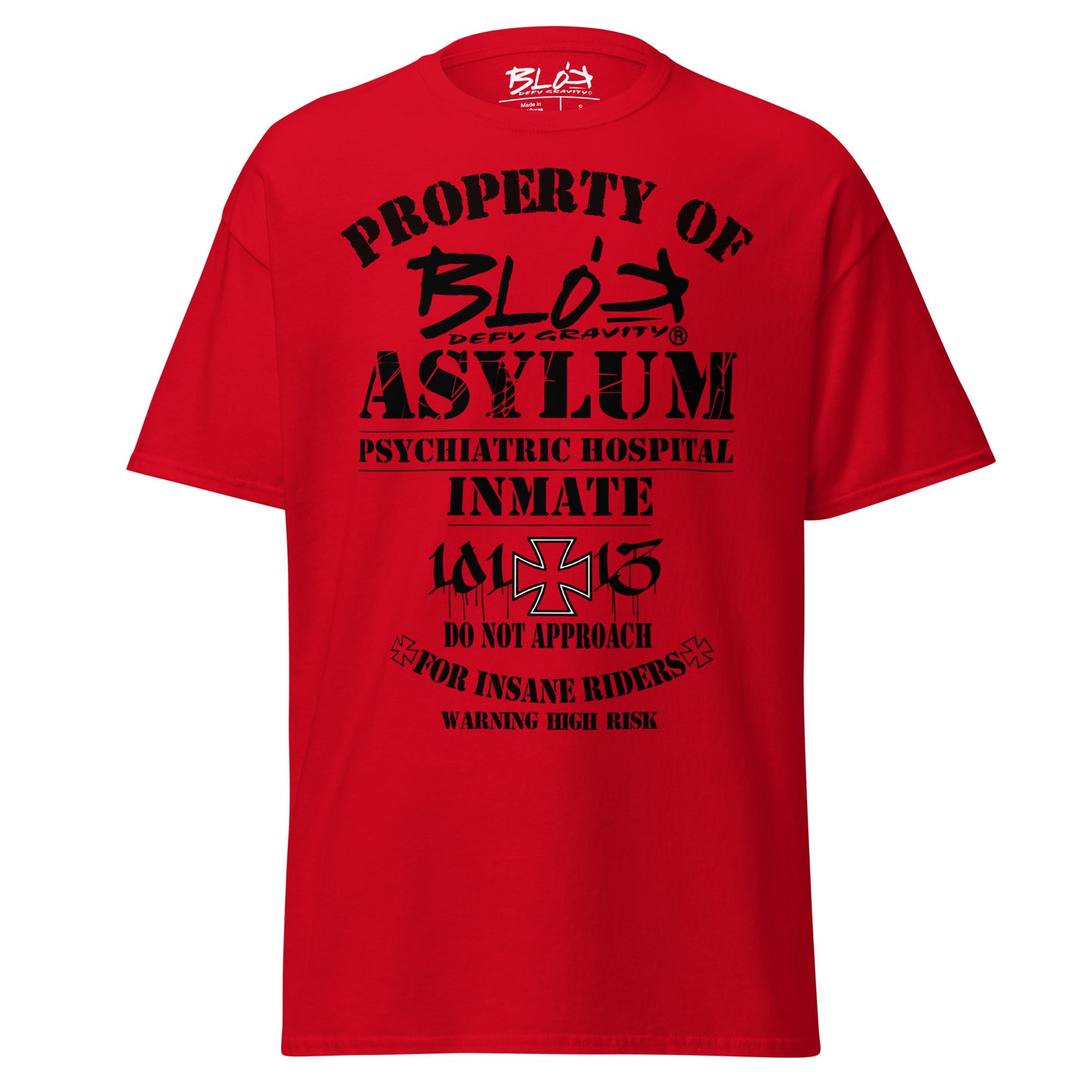 Asylum Inmate - Front Print - in Black - Men's Loose Fit