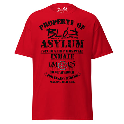 Asylum Inmate - Front Print - in Black - Men's Loose Fit