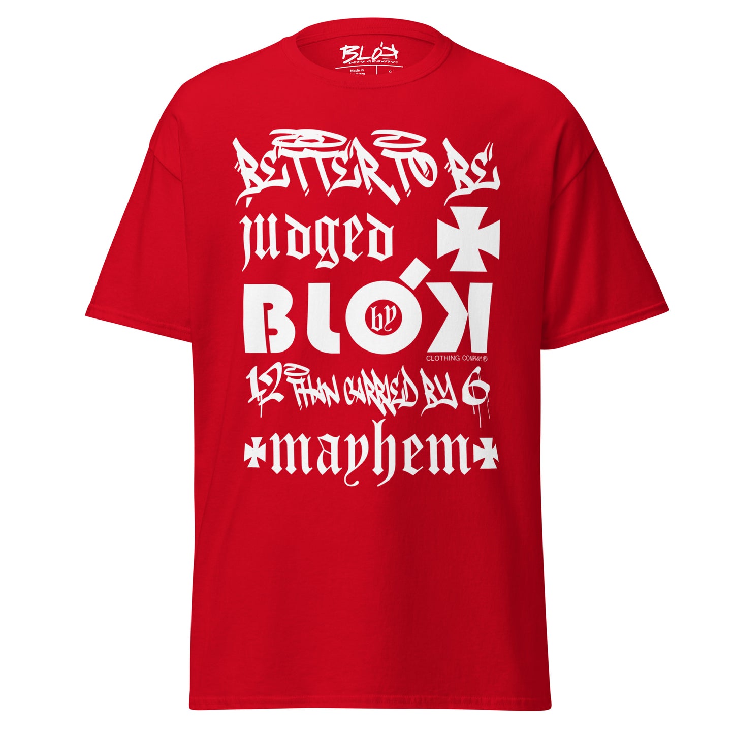 Better To Be Judged By 12 Than Carried By 6 - Front Print in White - Men's Loose Fit