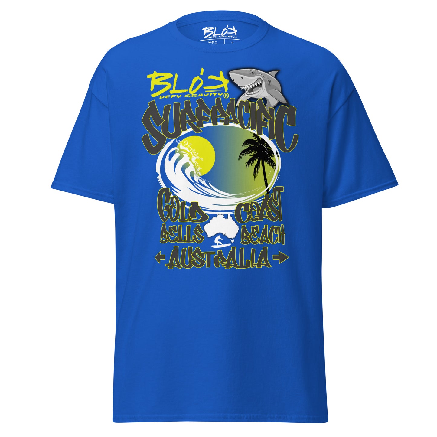 Gold Coast - Front Print - with Yellow Logo - Men's Loose Fit