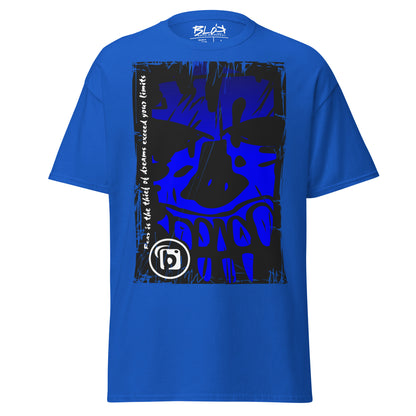 Tiki Skull - Front Print - in Blue - Men's Loose Fit