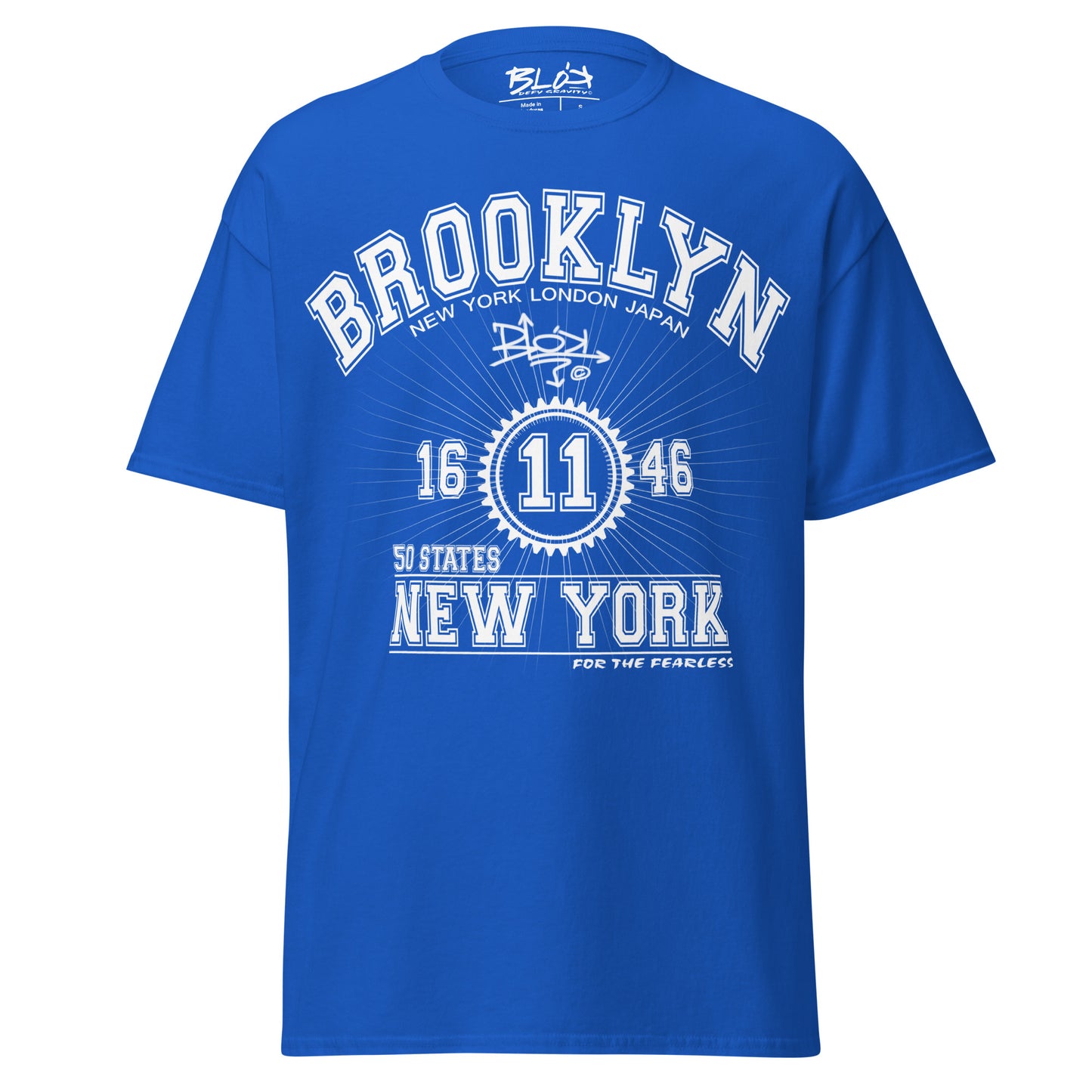 Brooklyn New York - Front Print in White - Men's Loose Fit