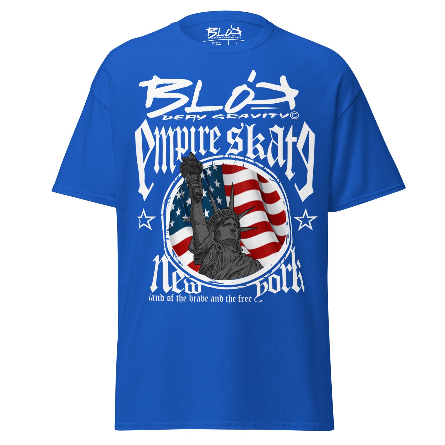 Empire Skate - New York - White Print - Men's Loose Fit