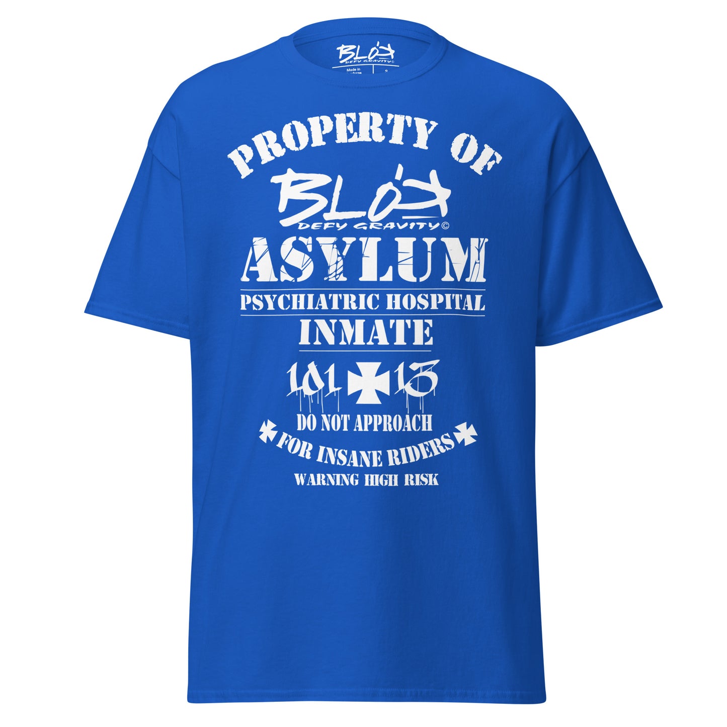 Asylum Inmate - Front Print - in White - Men's Loose Fit