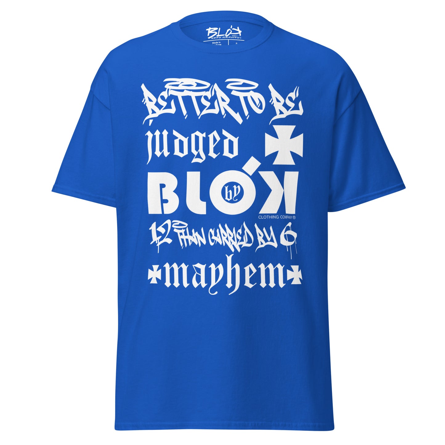 Better To Be Judged By 12 Than Carried By 6 - Front Print in White - Men's Loose Fit