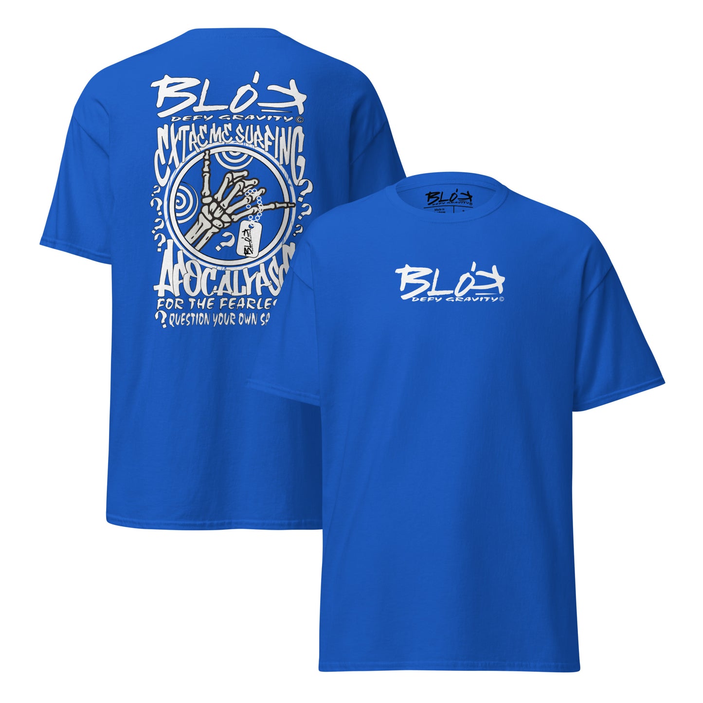 Apocalypse - Front & Back Print in White - Men's Loose Fit