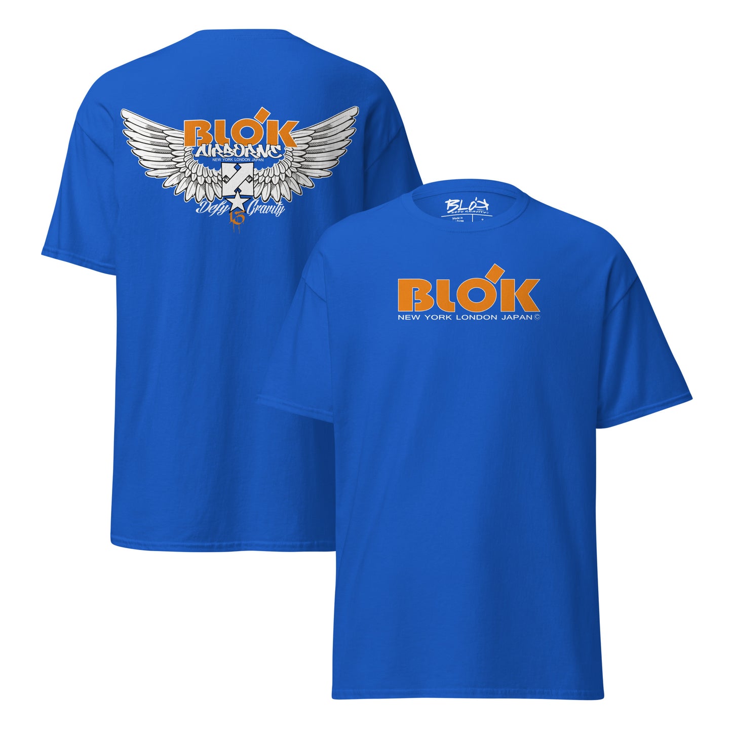 Airborne Wings - Front & Back Print in Orange - Men's Loose Fit