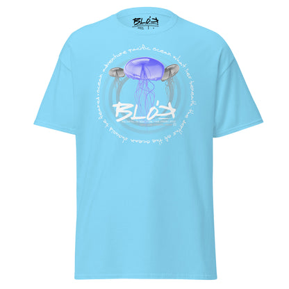 Jellyfish - Front Print - with White Logo - Men's Loose Fit