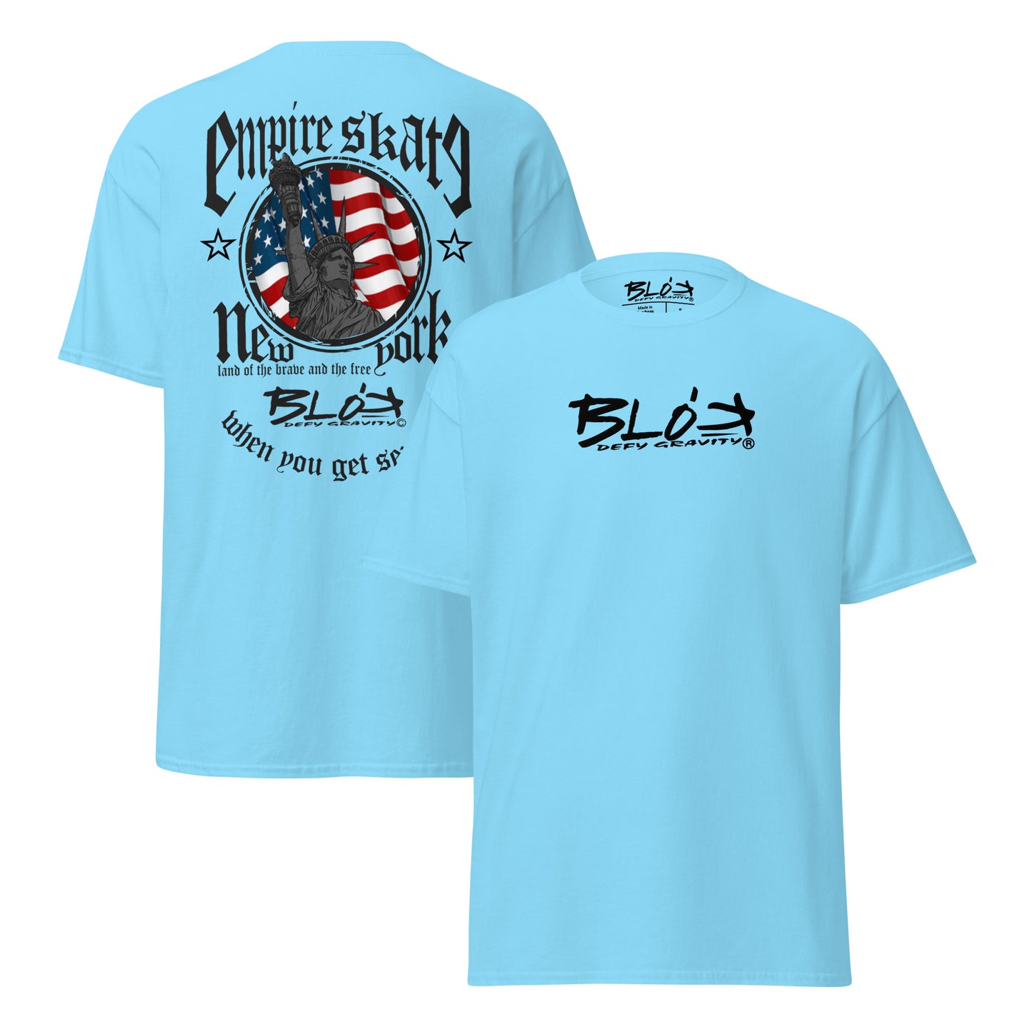 Empire Skate - New York - Back & Front Print - in Black - Men's Loose Fit