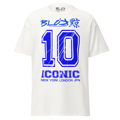 Iconic 10 - Front - Blue Print - Men's Loose Fit