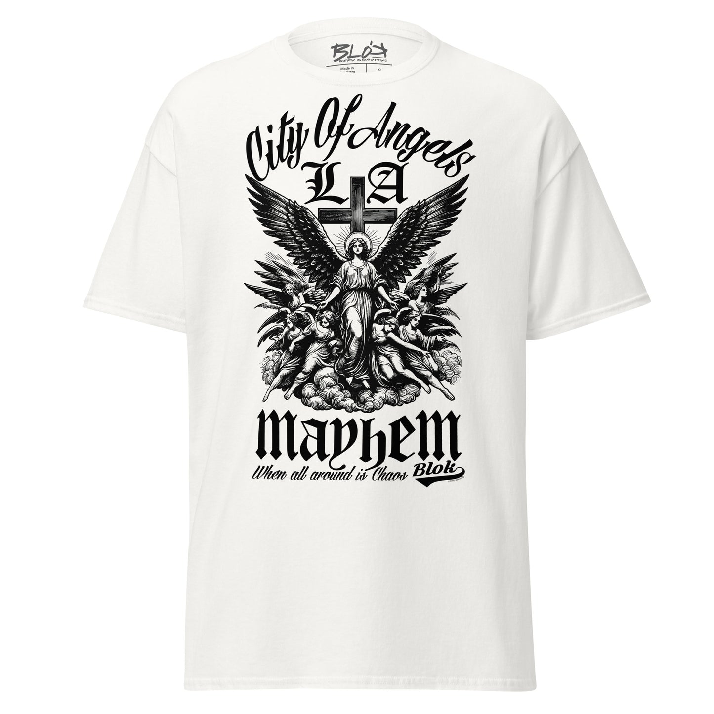 City of Angels Mayhem - Front Print - in Black - Men's Loose Fit