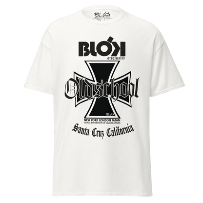 Old School Iron Cross - Front Print in Black - Men's Loose Fit